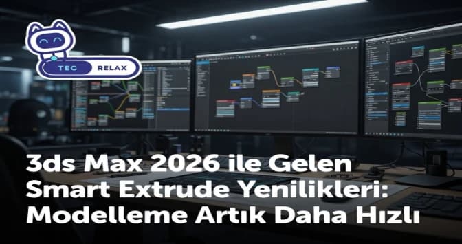 3ds Max 2026 ile Gelen 'Smart Extrude' Yenilikleri: Modelleme Artık Daha Hızlı